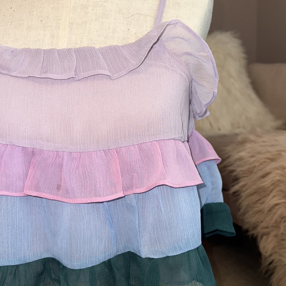 Colorful Ruffle Tank Top - Picture 2 of 4